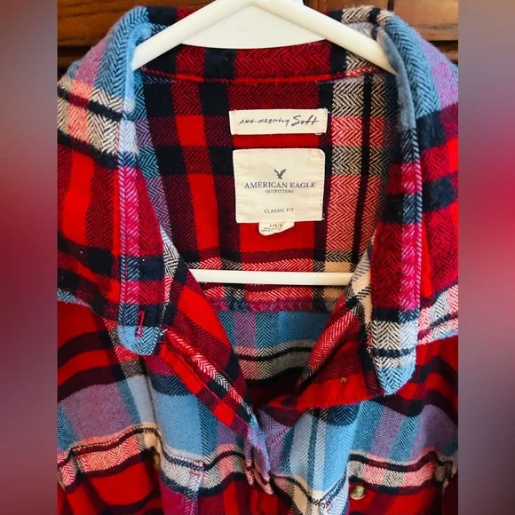 American Eagle Outfitters “Ahhh-Mazingly Soft” Oversized Plaid Flannel Shirt - Picture 3 of 14